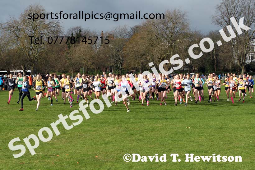 Girls under-15s, European Cross Country Championships Trials, Sefton Park, Liverpool. Photo: David T. Hewitson/Sports for All Pics